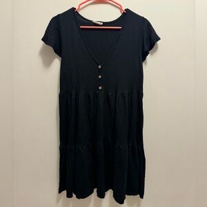 See You Monday Black Fit and Flare Dress Size XL Ribbed